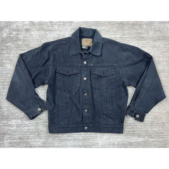 Route 66‎ Jacket Mens Small Black Denim Jeans Wear Premium - Picture 1 of 12